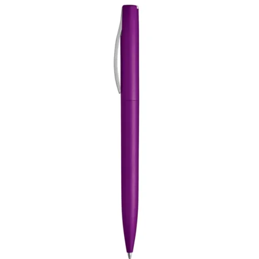 Gift Campaign Penna di plastica con finitura metallica inchiostro nero Curveclip> Penne Di Plastica