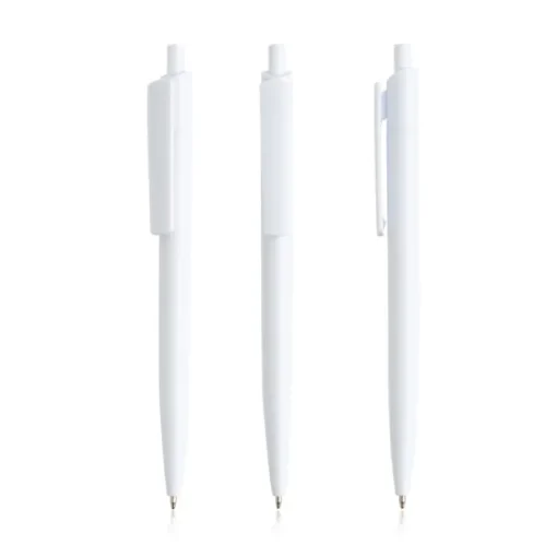 Gift Campaign Penna ecologica con corpo monocolore e clip larga con inchiostro blu> Penne Ecologiche|Penne Di Plastica