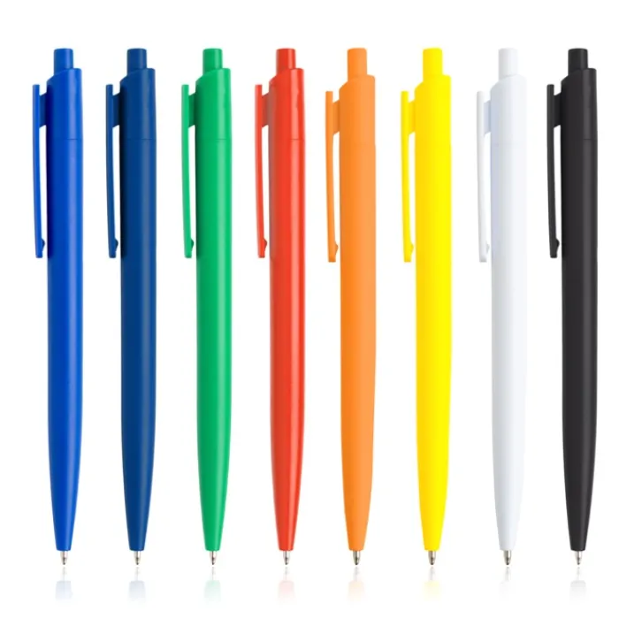 Gift Campaign Penna ecologica con corpo monocolore e clip larga con inchiostro blu> Penne Ecologiche|Penne Di Plastica