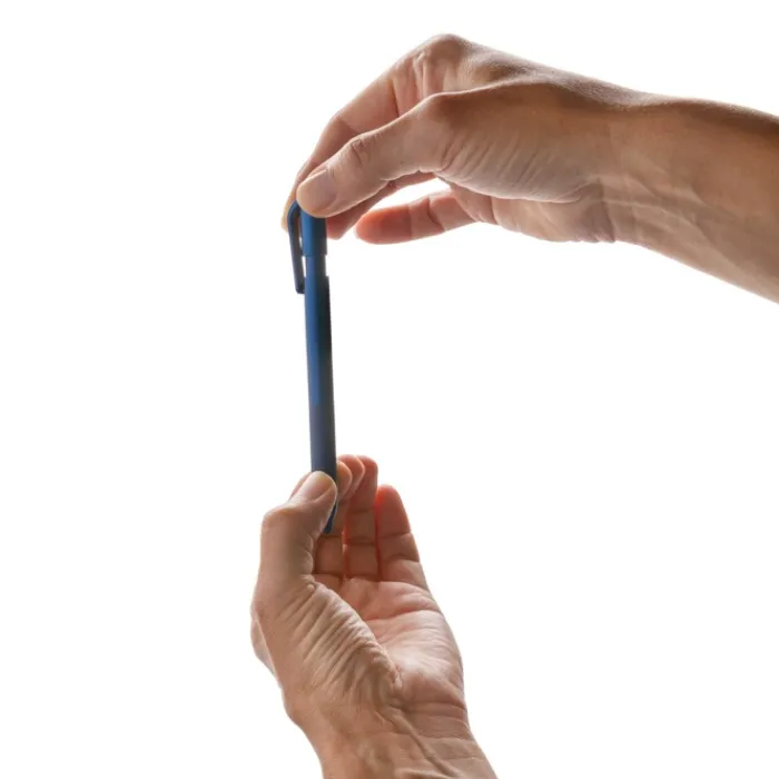 Gift Campaign Penna in ABS riciclato con blocco sicuro ed inchiostro blu Dokumental®> Penne Di Plastica