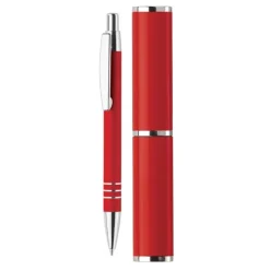Gift Campaign Penna in alluminio con astuccio cilindrico abbinato inchiostro blu></noscript> Penne In Metallo