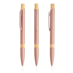 Gift Campaign Penna in alluminio riciclato con dettagli in bambù inchiostro blu></noscript> Penne Ecologiche|Penne In Metallo