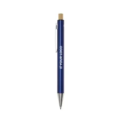 Gift Campaign Penna in alluminio riciclato con pulsante di bambù e inchiostro nero></noscript> Penne Ecologiche|Penne In Metallo