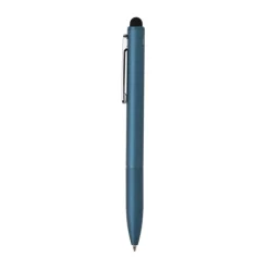 Gift Campaign Penna in alluminio riciclato con gommino touchscreen e inchiostro blu></noscript> Penne In Metallo