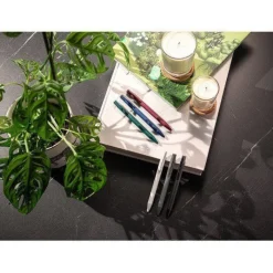 Gift Campaign Penna in alluminio riciclato con finitura in gomma inchiostro blu></noscript> Penne Ecologiche|Penne In Metallo