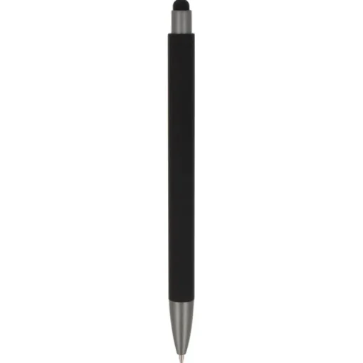 Gift Campaign Penna in plastica riciclata con gommino touch nero e inchiostro blu> Penne Ecologiche|Penne Di Plastica