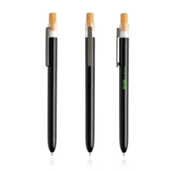 Gift Campaign Penna nera in plastica raccolta in zone costiere e pulsante in bambù></noscript> Penne Ecologiche|Penne Di Plastica