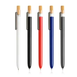 Gift Campaign Penna nera in plastica raccolta in zone costiere e pulsante in bambù></noscript> Penne Ecologiche|Penne Di Plastica