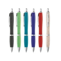 Gift Campaign Penna promozionale a sfera in paglia di grano inchiostro blu></noscript> Penne Ecologiche