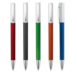 Gift Campaign Penna promozionale con effetto metallo inchiostro blu Metallic Print></noscript> Penne Di Plastica