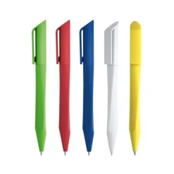 Gift Campaign Penna pubblicitaria dalla forma originale inchiostro blu Geometric></noscript> Penne Di Plastica