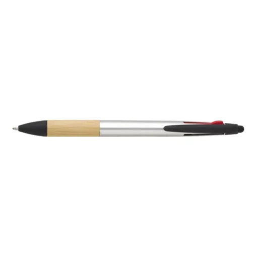 Gift Campaign Penna touch con impugnatura in bambù ed inchiostro blu, rosso e nero> Penne Touch|Penne Di Plastica