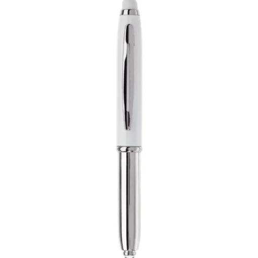 Gift Campaign Penna touch cromata con cappuccio, luce a LED e inchiostro blu> Penne In Metallo