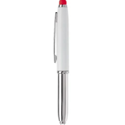 Gift Campaign Penna touch cromata con cappuccio, luce a LED e inchiostro blu> Penne In Metallo