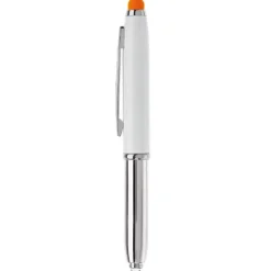 Gift Campaign Penna touch cromata con cappuccio, luce a LED e inchiostro blu></noscript> Penne In Metallo