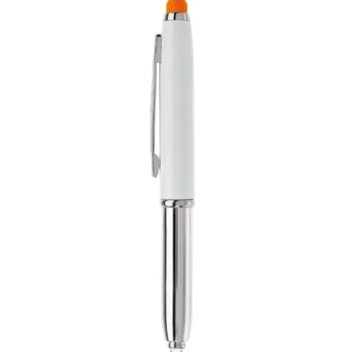 Gift Campaign Penna touch cromata con cappuccio, luce a LED e inchiostro blu> Penne In Metallo