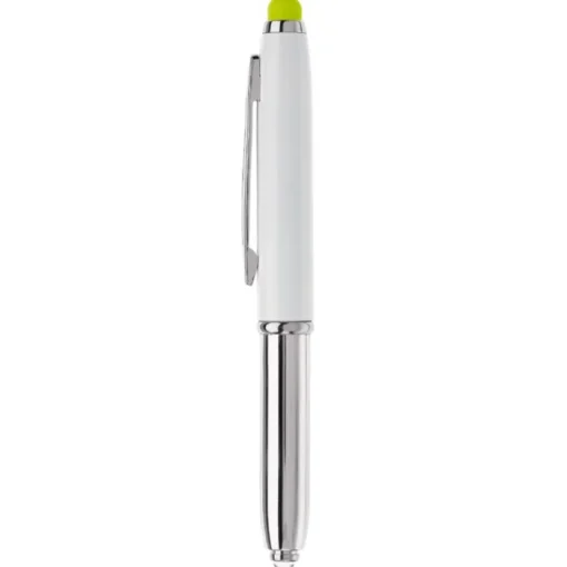 Gift Campaign Penna touch cromata con cappuccio, luce a LED e inchiostro blu> Penne In Metallo