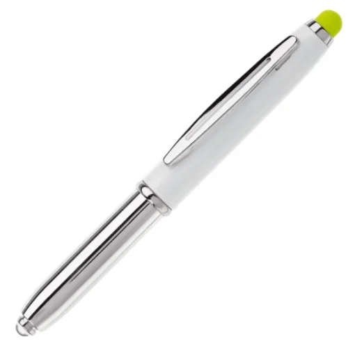 Gift Campaign Penna touch cromata con cappuccio, luce a LED e inchiostro blu> Penne In Metallo