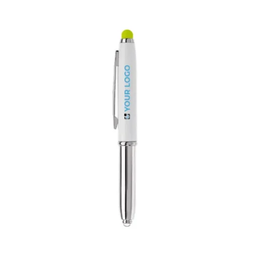Gift Campaign Penna touch cromata con cappuccio, luce a LED e inchiostro blu> Penne In Metallo