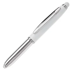 Gift Campaign Penna touch cromata con cappuccio, luce a LED e inchiostro blu></noscript> Penne In Metallo