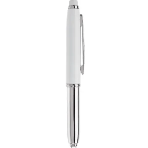 Gift Campaign Penna touch cromata con cappuccio, luce a LED e inchiostro blu> Penne In Metallo
