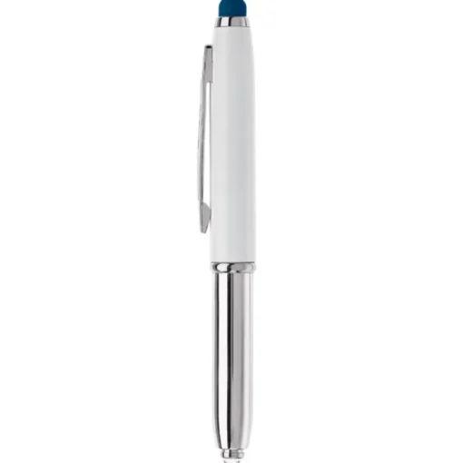 Gift Campaign Penna touch cromata con cappuccio, luce a LED e inchiostro blu> Penne In Metallo
