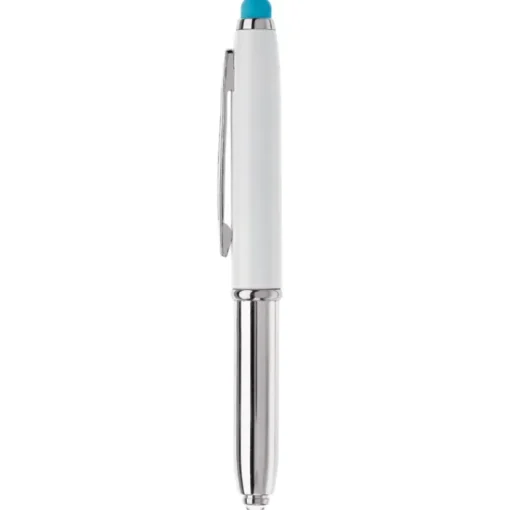 Gift Campaign Penna touch cromata con cappuccio, luce a LED e inchiostro blu> Penne In Metallo
