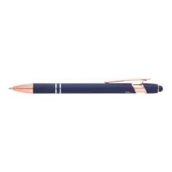 Gift Campaign Penna touch in alluminio riciclato e dettagli oro rosa inchiostro blu></noscript> Penne In Metallo