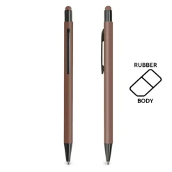 Gift Campaign Penna touch personalizzata in alluminio con corpo in gomma e inchiostro blu></noscript> Penne Touch|Penne In Metallo