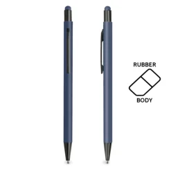 Gift Campaign Penna touch personalizzata in alluminio con corpo in gomma e inchiostro blu></noscript> Penne Touch|Penne In Metallo