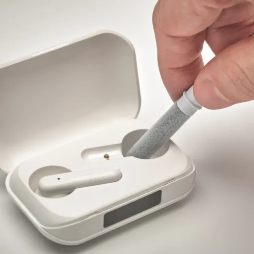 Gift Campaign Penna touch screen con inchiostro blu e kit per pulire auricolari> Penne Di Plastica