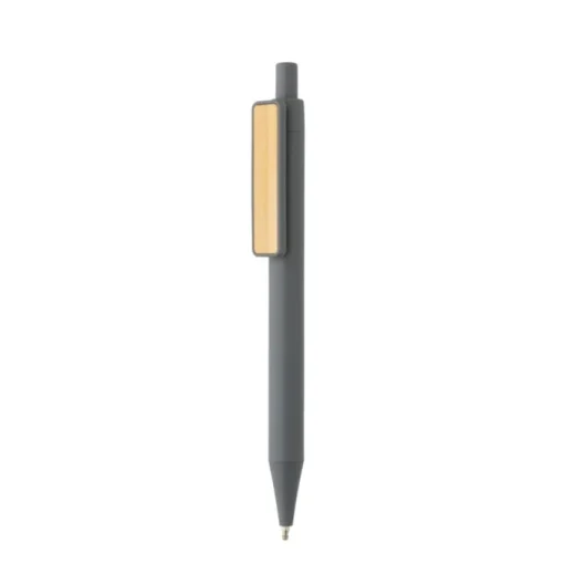 Gift Campaign Penne con logo clip in bambù inchiostro blu Dokumental® Bamboo Clip> Gadget Ecologici|Penne Ecologiche