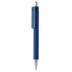 Gift Campaign Penne con logo con punta cromata inchiostro blu Dokumental® X8 Soft></noscript> Penne Di Plastica