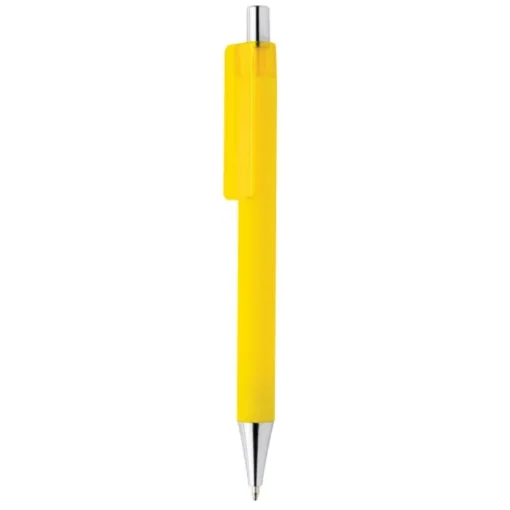 Gift Campaign Penne con logo con punta cromata inchiostro blu Dokumental® X8 Soft> Penne Di Plastica