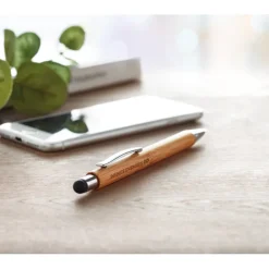 Gift Campaign Penne in bambù con punta touch inchiostro blu Multifunzione Bambù><noscript><img width=