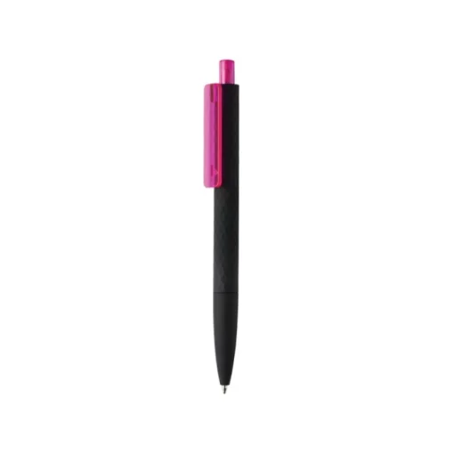 Gift Campaign Penne personalizzate con clip colorata inchiostro blu X3 Soft Black> Penne Di Plastica