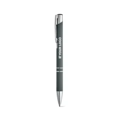 Gift Campaign Penne personalizzate con logo corpo di gomma inchiostro nero Glober></noscript> Penne In Metallo