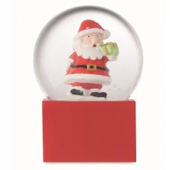 Gift Campaign Piccola palla di neve con Babbo Natale e base in poli resina rossa> Gadget Natalizi