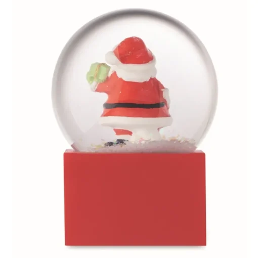 Gift Campaign Piccola palla di neve con Babbo Natale e base in poli resina rossa> Gadget Natalizi