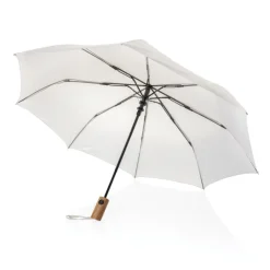 Gift Campaign Piccolo ombrello automatico in rPET con manico in legno Ø97><noscript><img width=