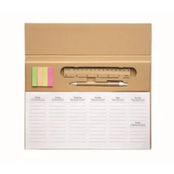 Gift Campaign Piccolo planner settimanale con penna blu, righello e segnapagina></noscript> Post-It E Memo
