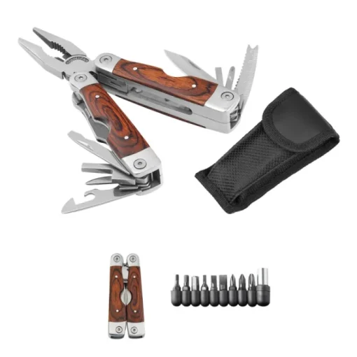 Gift Campaign Pinza promozionale 19 accessori con corpo in acciaio e legno Classic> Altri Attrezzi