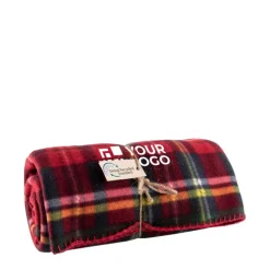 Gift Campaign Plaid in poliestere riciclato certificato 180g/m2 con disegno scozzese></noscript> Coperte