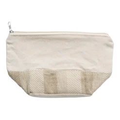 Gift Campaign Pochette con logo in cotone da 280 gr/m2 con dettaglio in juta Craft> Pochette Personalizzate