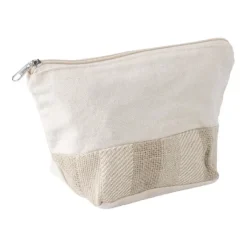 Gift Campaign Pochette con logo in cotone da 280 gr/m2 con dettaglio in juta Craft></noscript> Pochette Personalizzate