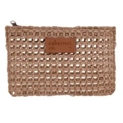 Gift Campaign Pochette in carta rafia con etichetta in pelle personalizzabile></noscript> Pochette Personalizzate