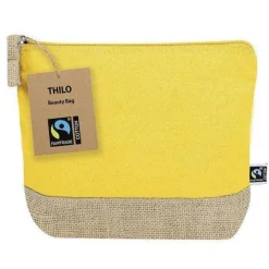 Gift Campaign Pochette in cotone certificata Fairtrade con base in juta><noscript><img width=