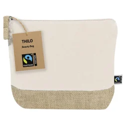 Gift Campaign Pochette in cotone certificata Fairtrade con base in juta><noscript><img width=