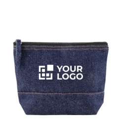 Gift Campaign Pochette in cotone da 240 g/m2 e denim riciclato con tiretto abbinato></noscript> Pochette Personalizzate