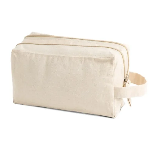 Gift Campaign Pochette in tela canvas con doppio scomparto e manico incluso> Beauty Case Personalizzati